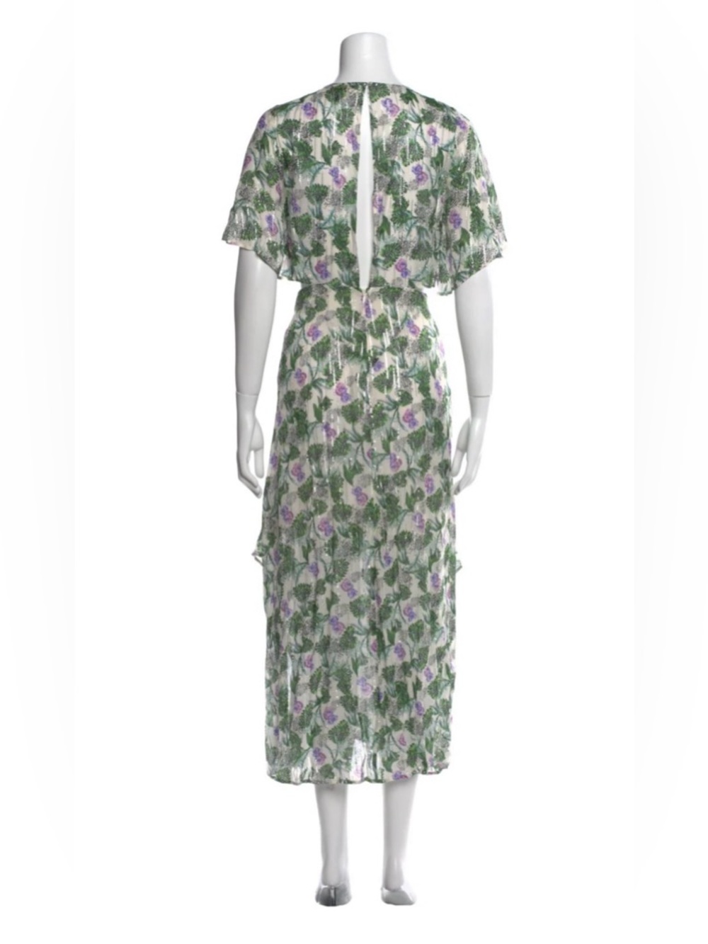 Maje Green and Purple Floral Maxi Dress - Picture 15 of 16